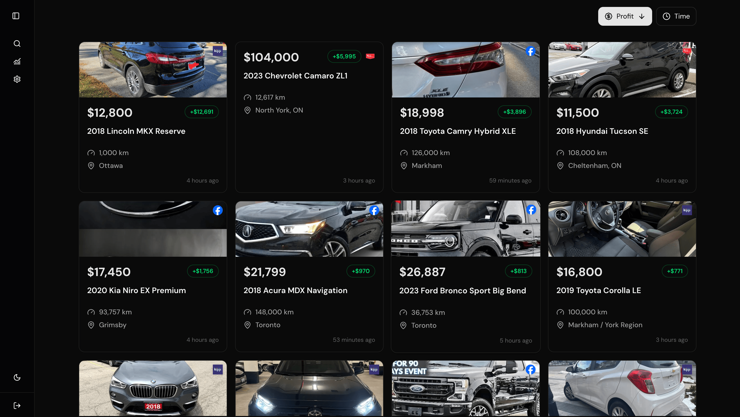 Autosteals Dashboard Preview
